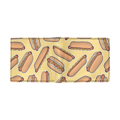 Hot Dog Pattern Print Design 01 Men's ID Card Wallet
