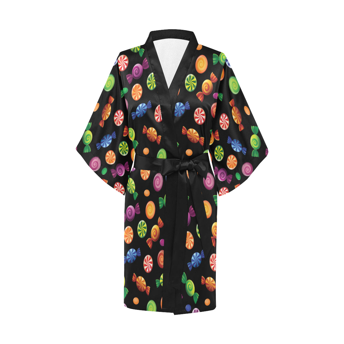 Candy Pattern Print Design 01 Women's Short Kimono