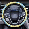 Acoustic Guitar Pattern Print Design 03 Steering Wheel Cover with Elastic Edge