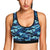 Camo Blue Pattern Print Design 04 Sports Bra