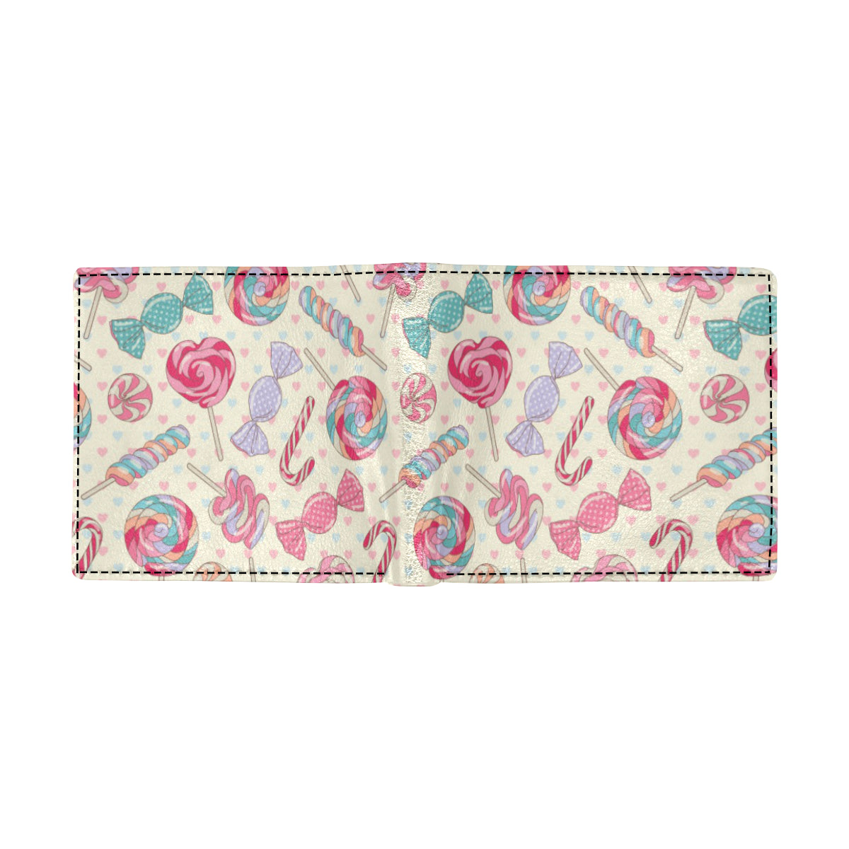 Candy Pattern Print Design CA04 Men's ID Card Wallet