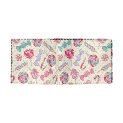Candy Pattern Print Design CA04 Men's ID Card Wallet