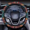 Ethnic Style Print Pattern Steering Wheel Cover with Elastic Edge