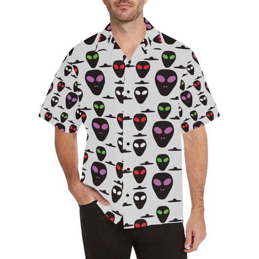 Alien Pattern Print Design 06 Men's Hawaiian Shirt