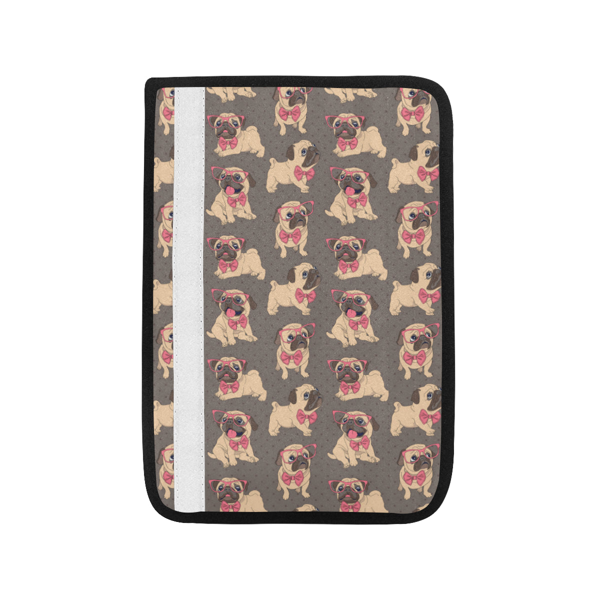 Pug Pattern Print Design A05 Car Seat Belt Cover