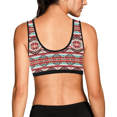 Aztec Western Style Print Pattern Sports Bra