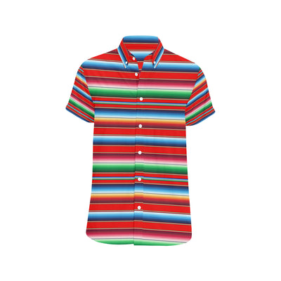 Serape Print Men's Short Sleeve Button Up Shirt