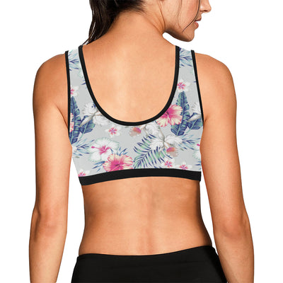 Hibiscus Print Sports Bra