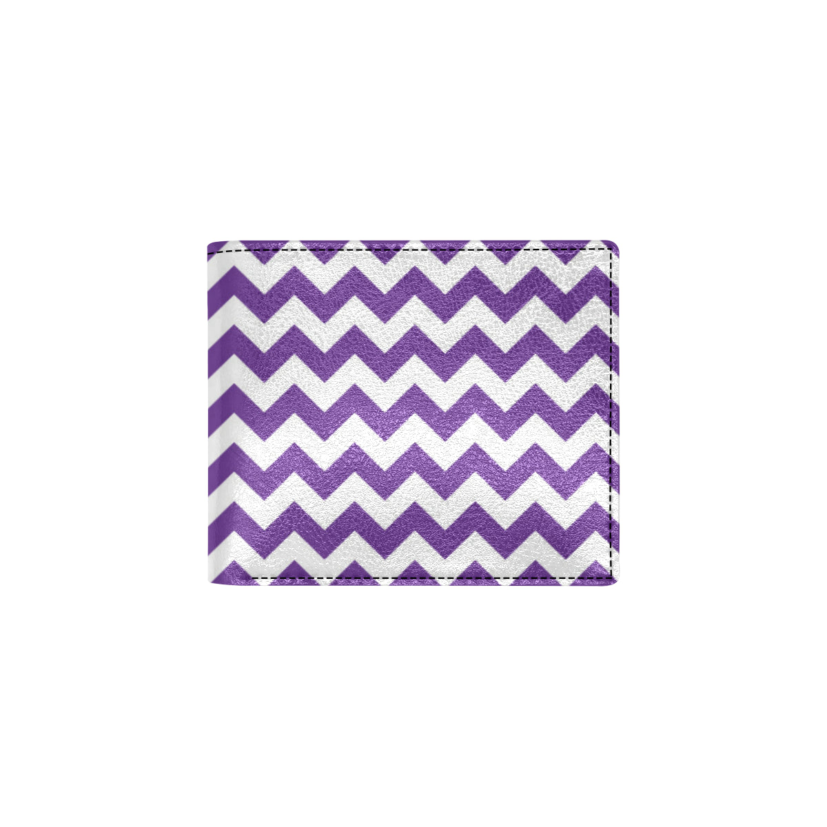 Chevron Purple Pattern Print Design 03 Men's ID Card Wallet