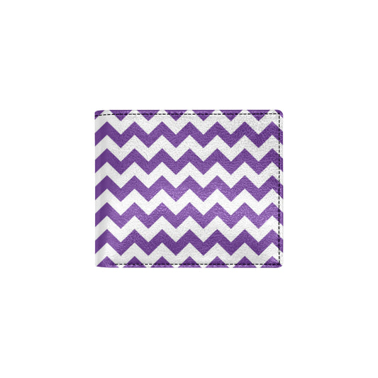 Chevron Purple Pattern Print Design 03 Men's ID Card Wallet