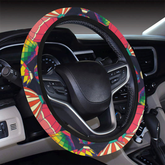Ballon Pattern Print Design 02 Steering Wheel Cover with Elastic Edge