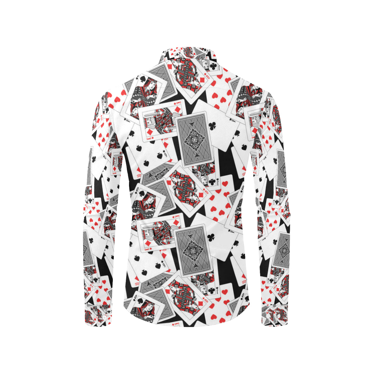 Poker Cards Pattern Print Design A04 Men's Long Sleeve Shirt