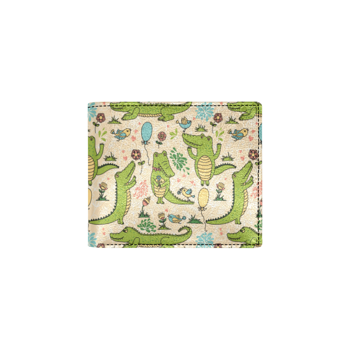 Alligator Pattern Print Design 01 Men's ID Card Wallet