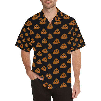 Poop Emoji Pattern Print Design A01 Men's Hawaiian Shirt