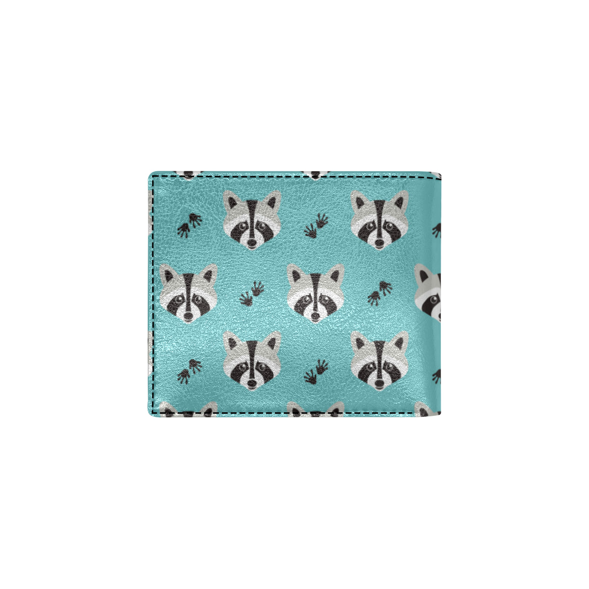 Raccoon Pattern Print Design A01 Men's ID Card Wallet