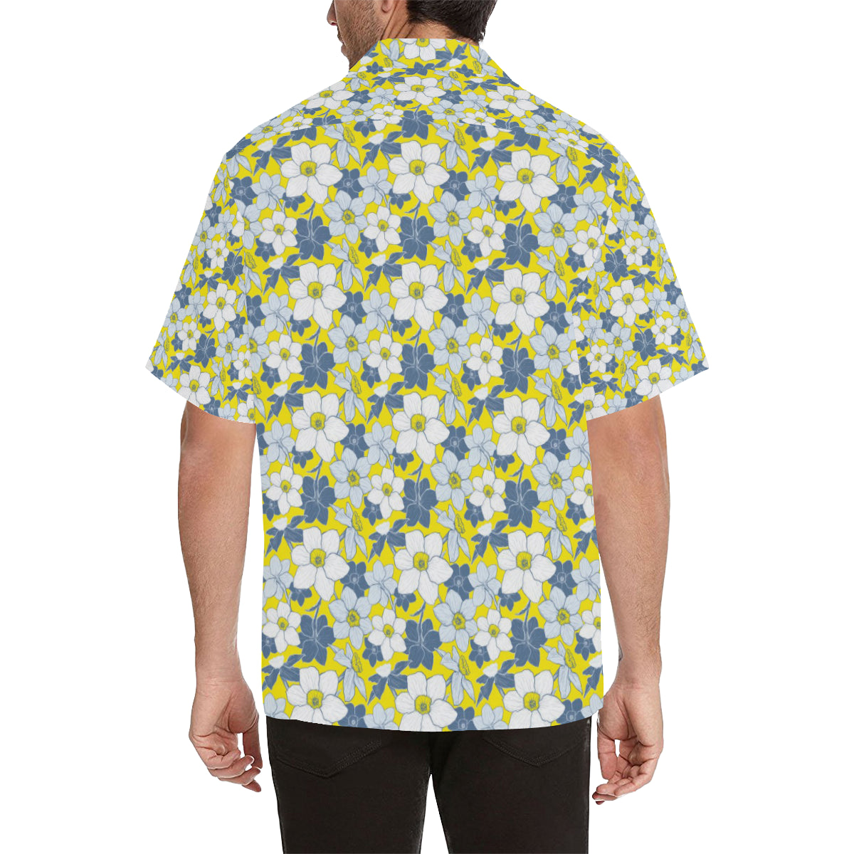 Daffodils Pattern Print Design 01 Men's Hawaiian Shirt