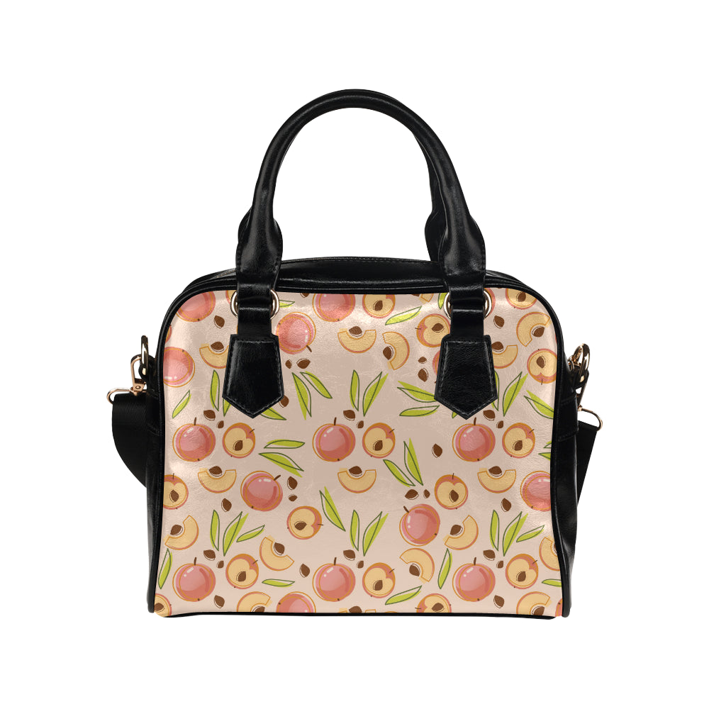 Peach Pattern Print Design A01 Shoulder Handbag