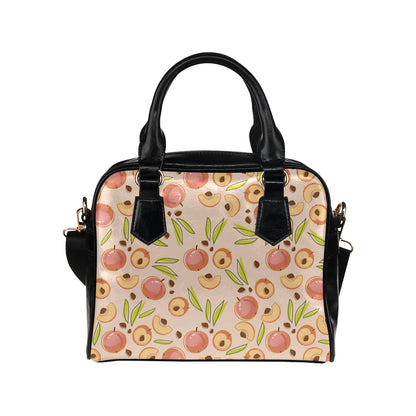 Peach Pattern Print Design A01 Shoulder Handbag