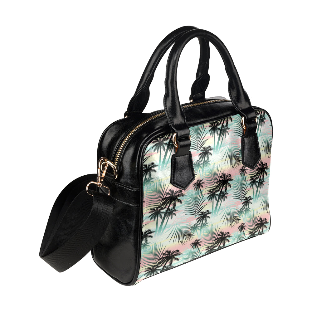Palm Tree Pattern Print Design A03 Shoulder Handbag