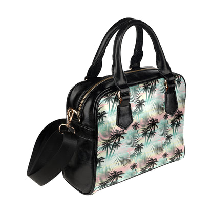 Palm Tree Pattern Print Design A03 Shoulder Handbag