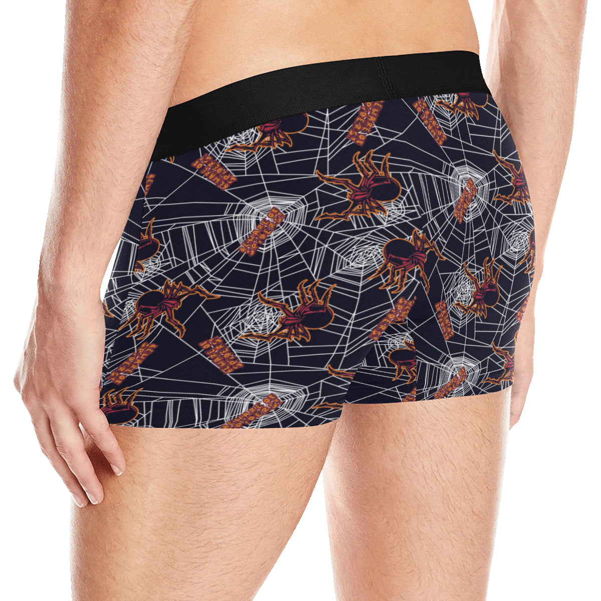 Tarantula Spiderwebs Pattern Print Design 01 Men's Boxer Briefs