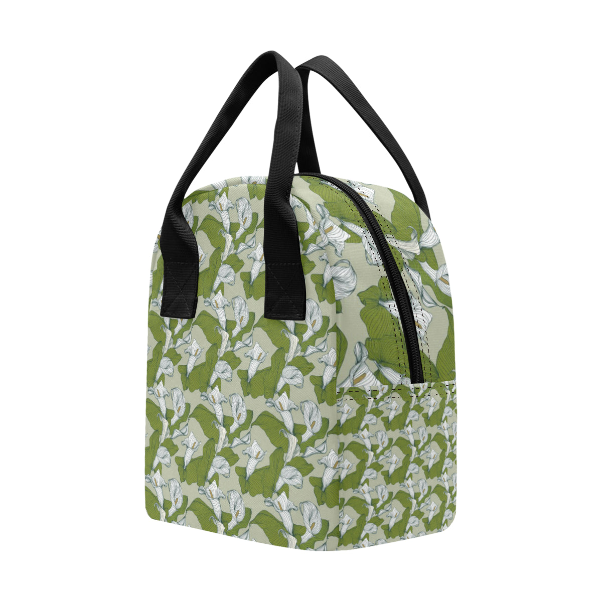 Lily Pattern Print Design LY08 Insulated Lunch Bag