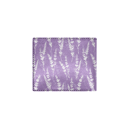 Lavender Pattern Print Design LV08 Men's ID Card Wallet