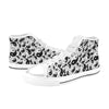 Yin Yang Print Design LKS302 High Top Women's White Shoes