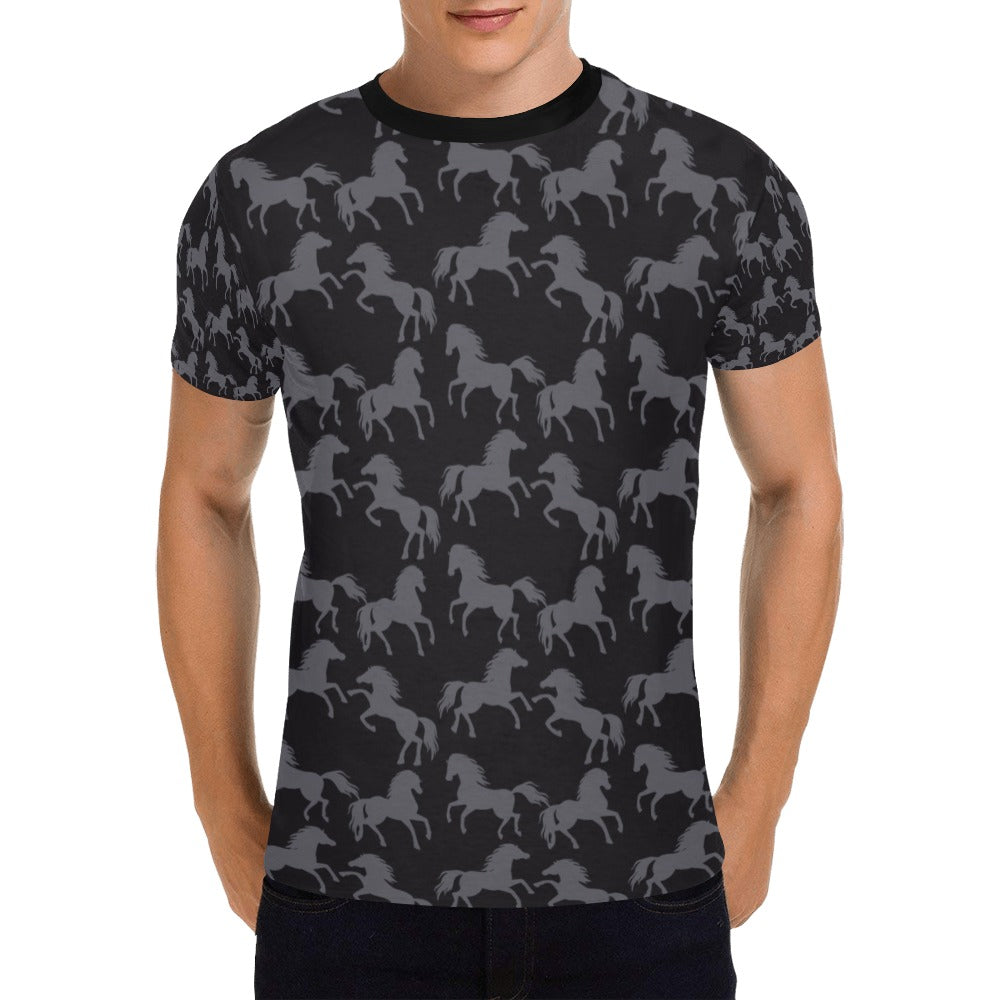 Horse Print Design LKS305 Men's All Over Print T-shirt