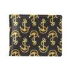 Anchor Gold Pattern Men's ID Card Wallet