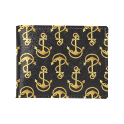 Anchor Gold Pattern Men's ID Card Wallet