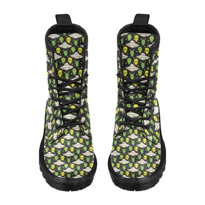 Alien UFO Pattern Women's Boots