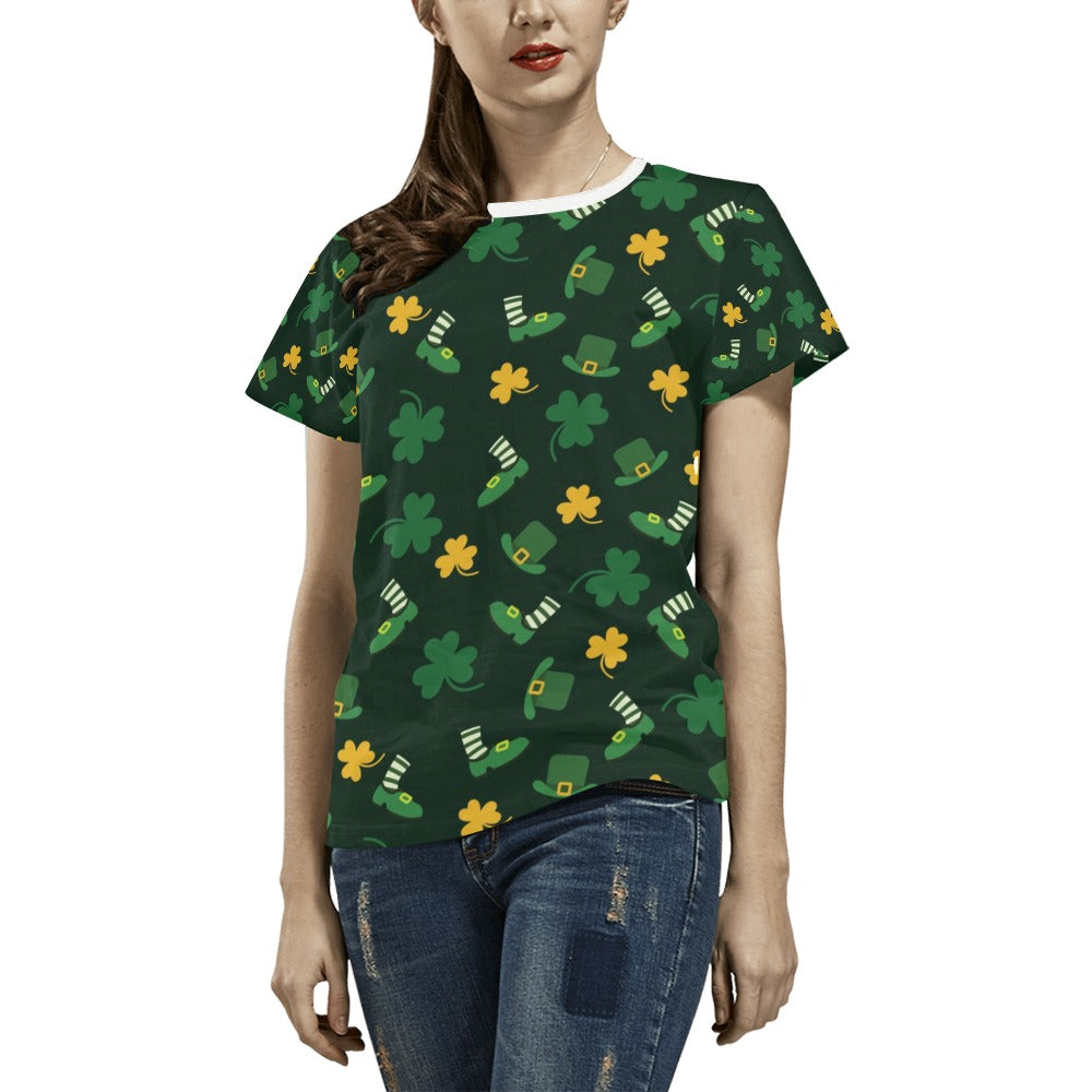 St Patricks Day Print Design LKS306 Women's  T-shirt