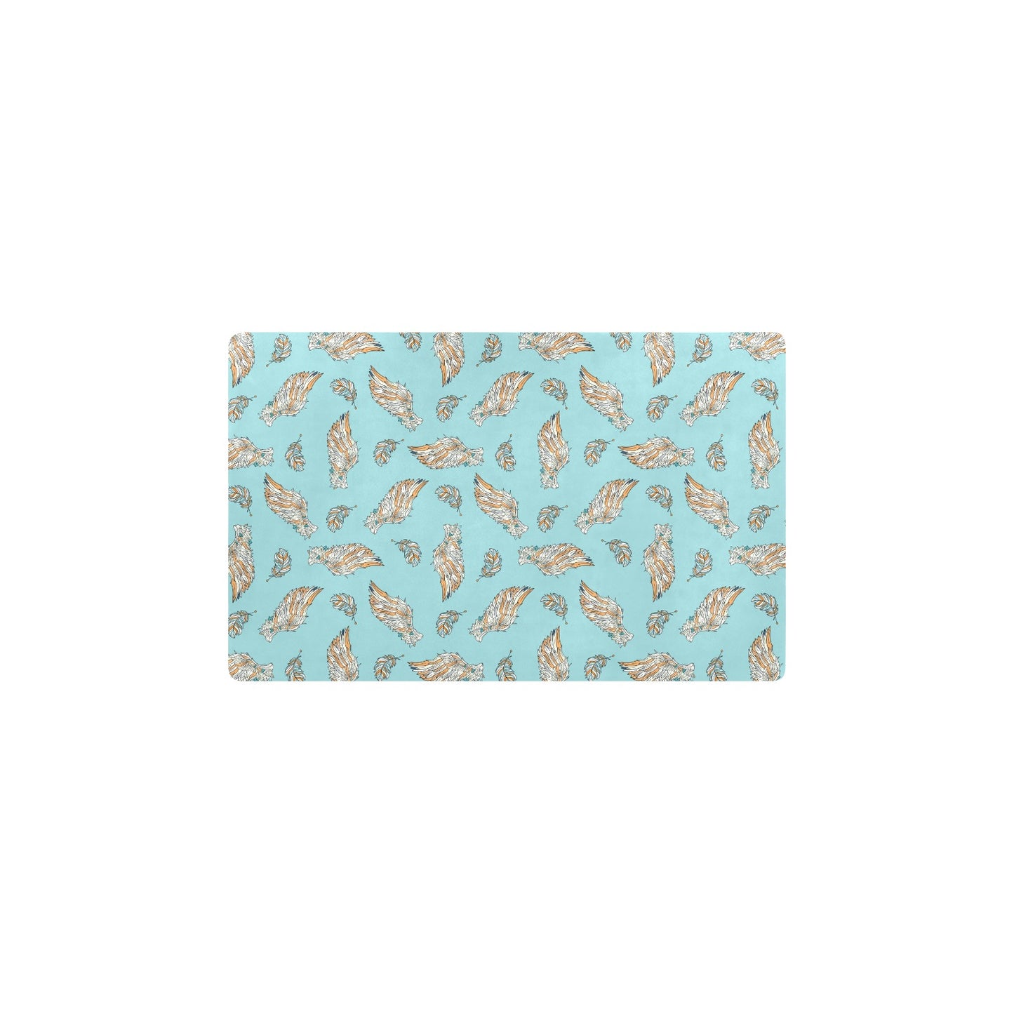 Angel Wings Pattern Print Design 03 Kitchen Mat
