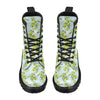 Elegant Olive Floral Print Women's Boots