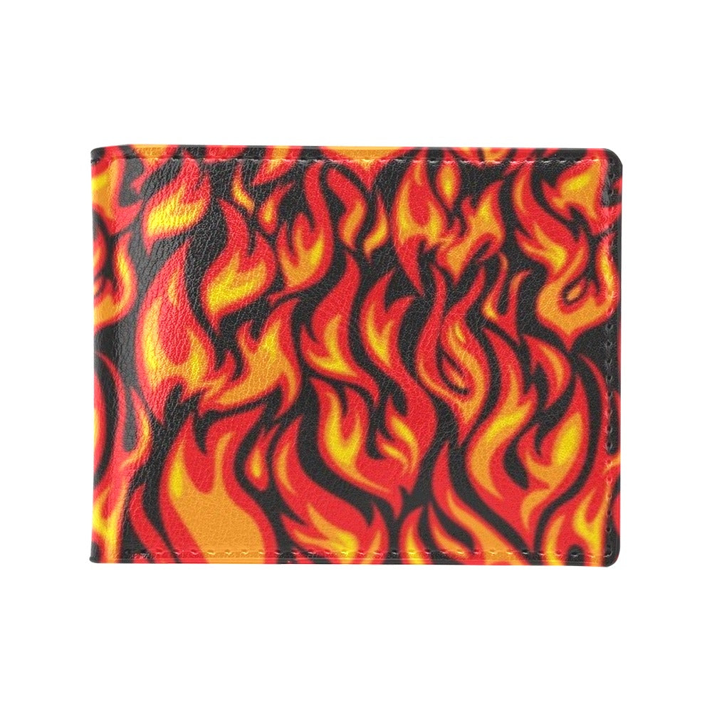Flame Fire Print Pattern Men's ID Card Wallet
