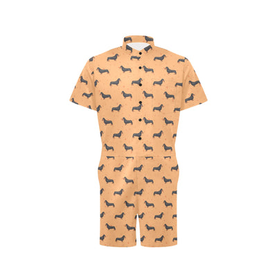 Dachshund Draw Print Pattern Men's Romper