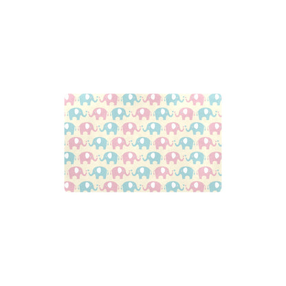 Elephant Baby Pastel Print Pattern Kitchen Mat