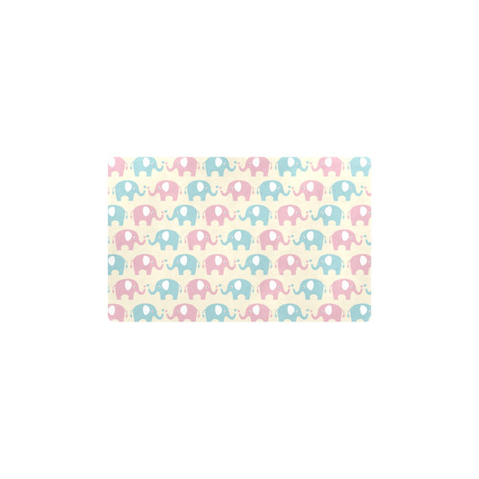Elephant Baby Pastel Print Pattern Kitchen Mat