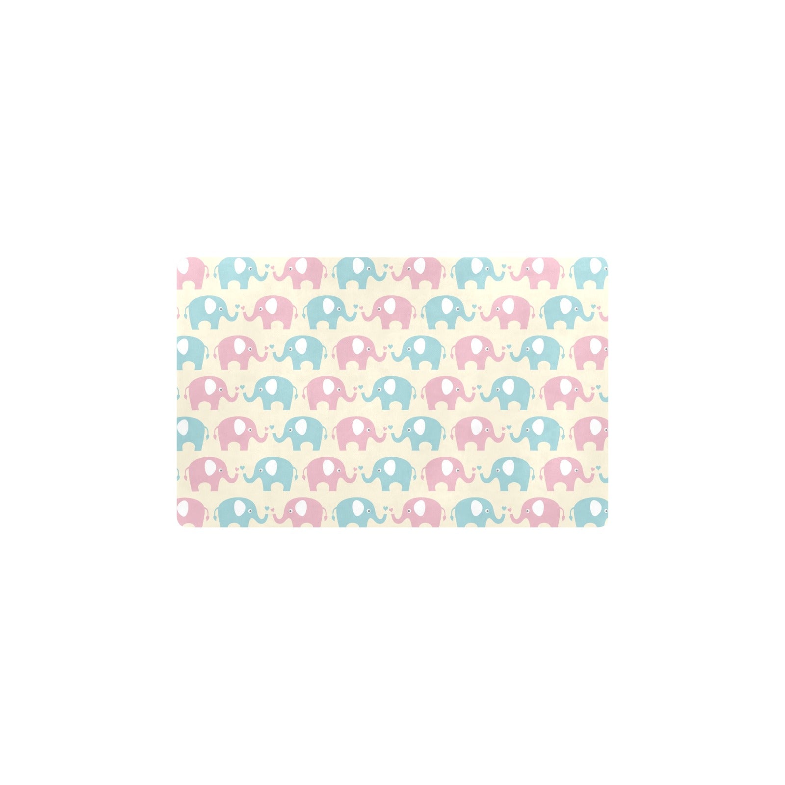 Elephant Baby Pastel Print Pattern Kitchen Mat