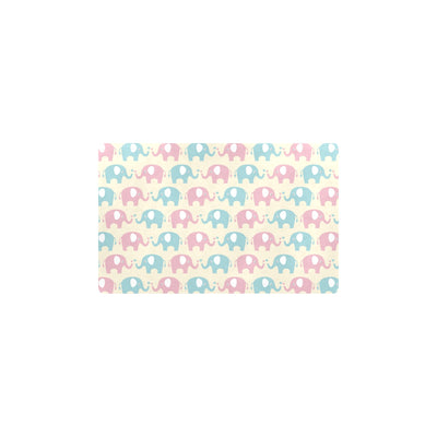 Elephant Baby Pastel Print Pattern Kitchen Mat