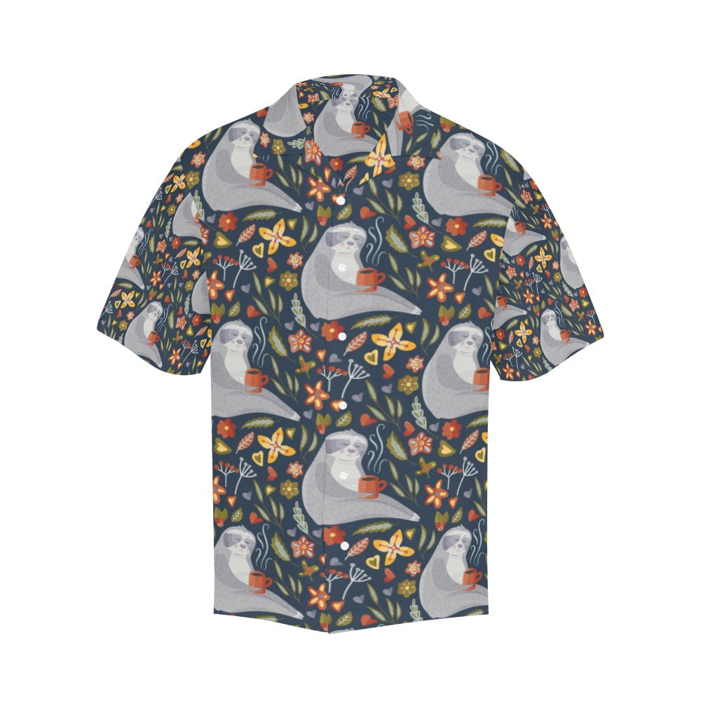 Sloth Print Design LKS303 Men's Hawaiian Shirt