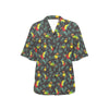 Parrot Themed Print Women's Hawaiian Shirt