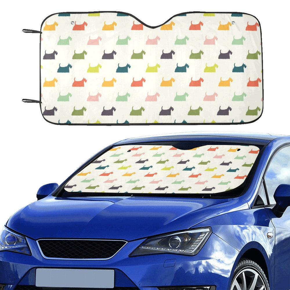 Scottish Terriers Print Design LKS305 Car front Windshield Sun Shade