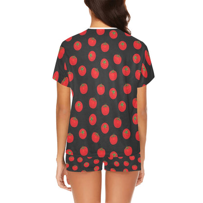Tomato Print Design LKS305 Women's Short Pajama Set