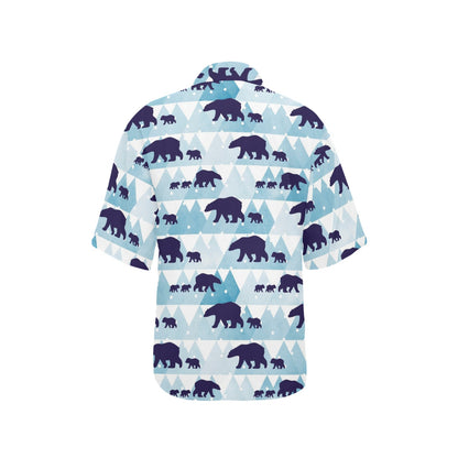 Bear Pattern Print Design BE01 Women's Hawaiian Shirt