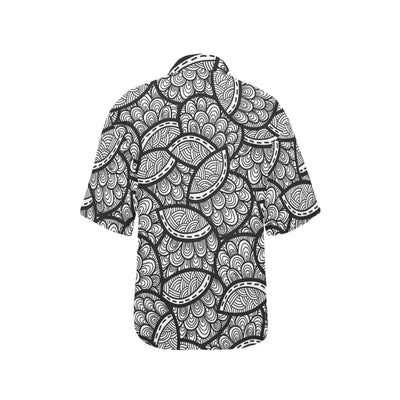 Polynesian Pattern Print Design A01 Women's Hawaiian Shirt