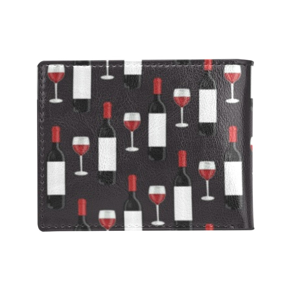 Wine Print Design LKS309 Men's ID Card Wallet