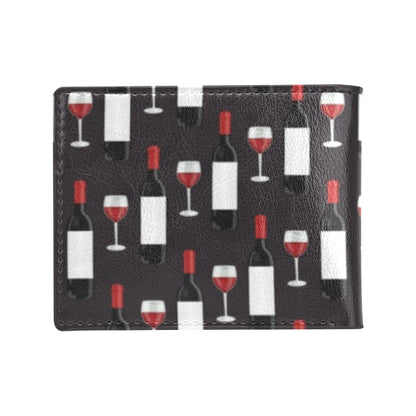 Wine Print Design LKS309 Men's ID Card Wallet