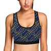 Nautical Anchor Rope  Pattern Sports Bra